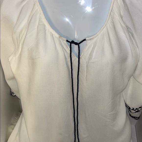 CC Chic Connection white black embroidered hem and sleeves top/dress - Picture 4 of 6